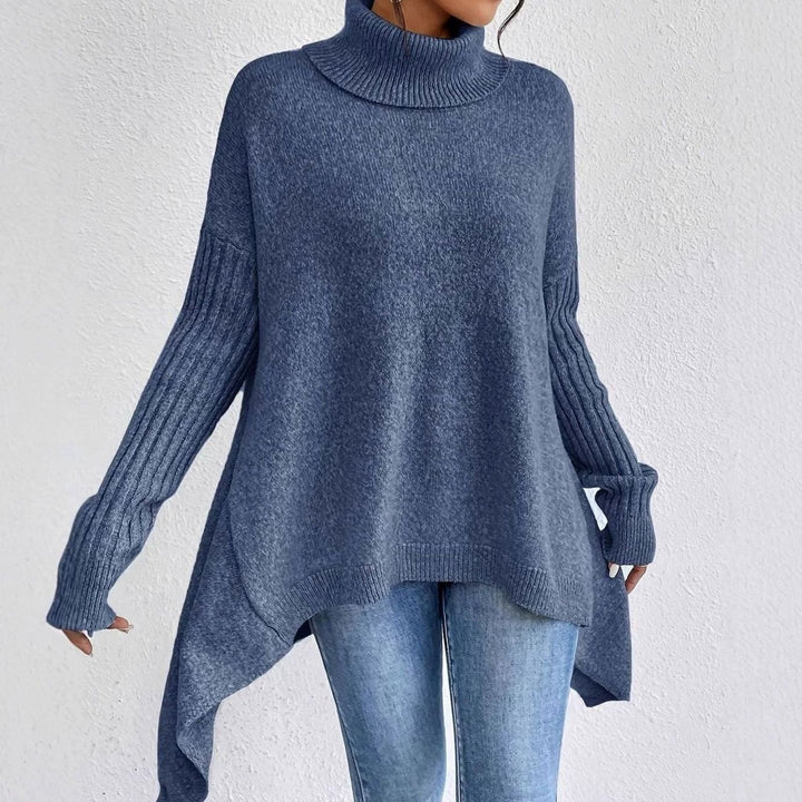 Krystall | Dame Oversized Turtleneck Langline Strikkegenser