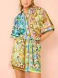 Kvinners Boho Mini Kjole | Lagdelt