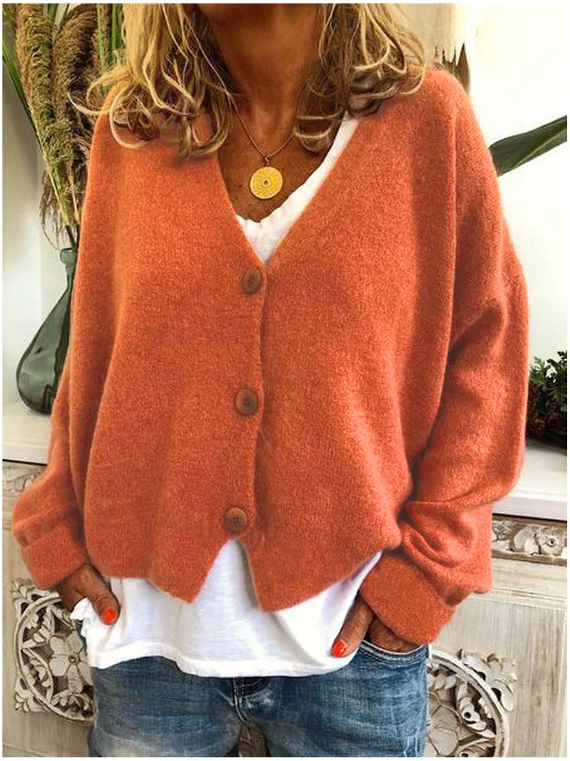 Dame Cardigan | V-Hals Med Knapper