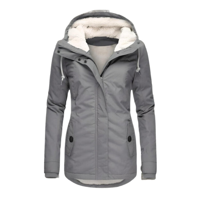 Dame Parka med Sherpa-For og Justerbar Hette