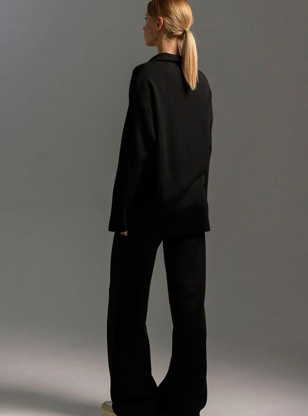 Delaney | Kvinne Collared Wide-Leg Avslappet Passform To-Delt Lounge Sett