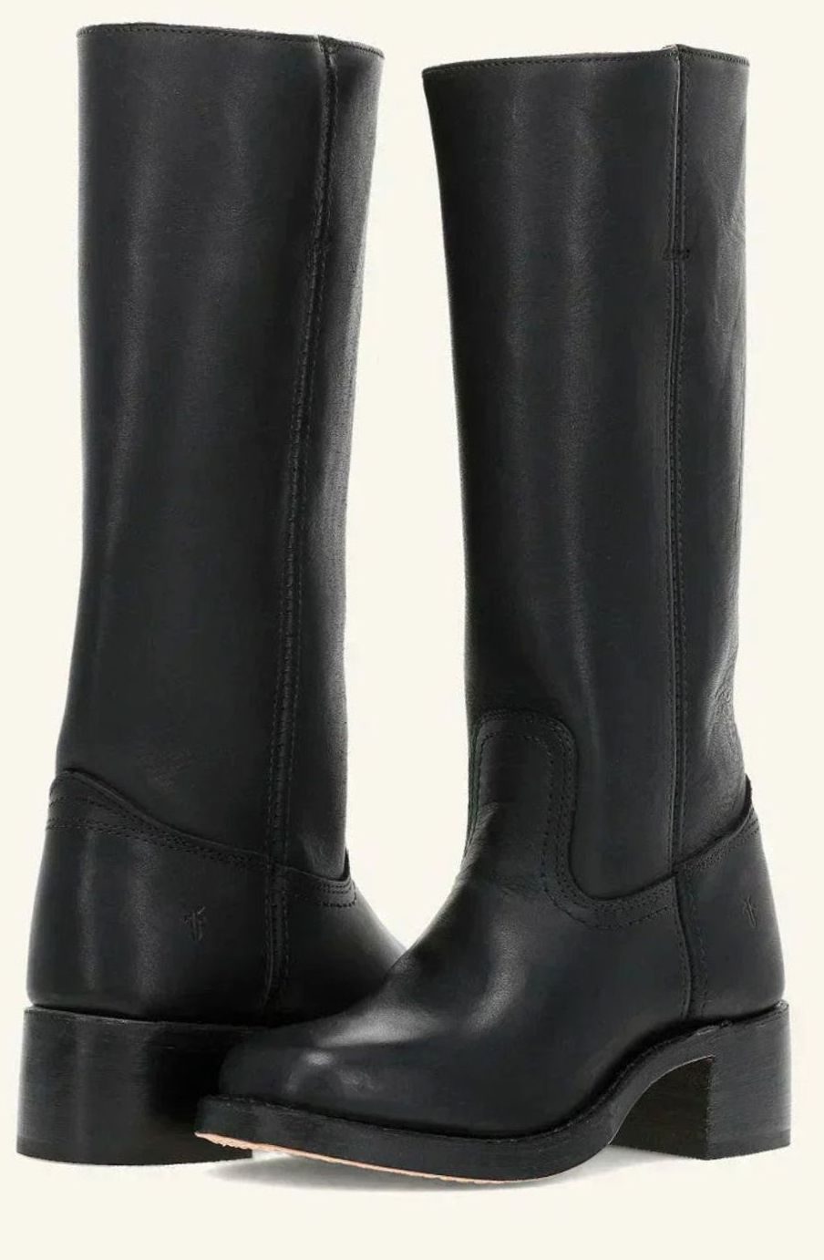 Diana | Kvinnenes Mid-Calf Slip-On Klassiske Western Støvler med Stablet Hæl