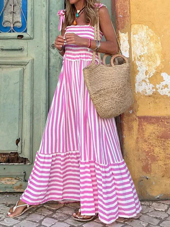 Dame Sumer Kjole | Knytte Skulderstropper Maxi