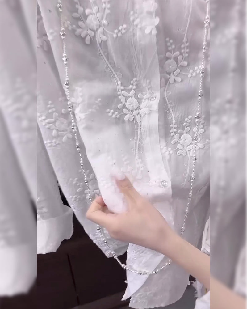 Damebluse | Blomsterbrodert