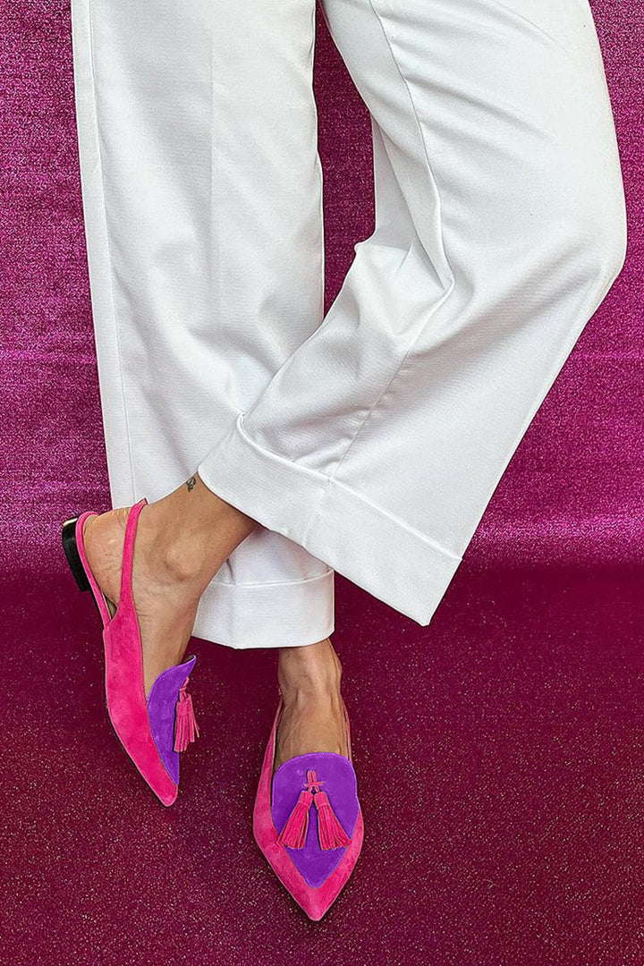 Loafers for kvinner | Slingback spiss tå med dusk