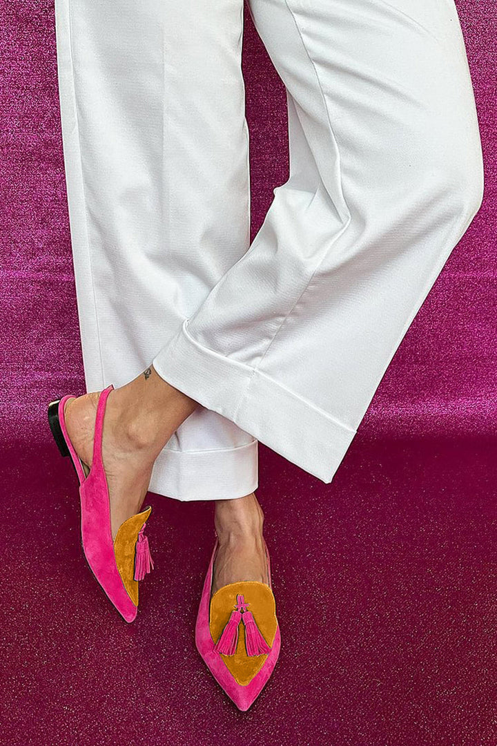 Loafers for kvinner | Slingback spiss tå med dusk