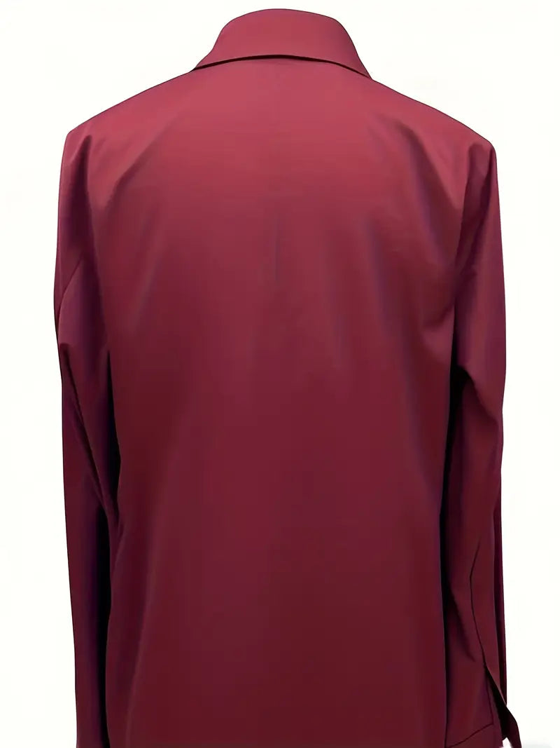 Damebluse | Langermet Krage V-Hals