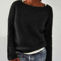 Elena | Kvinne Casual Avslappet Passform Strikket Pullover Genser
