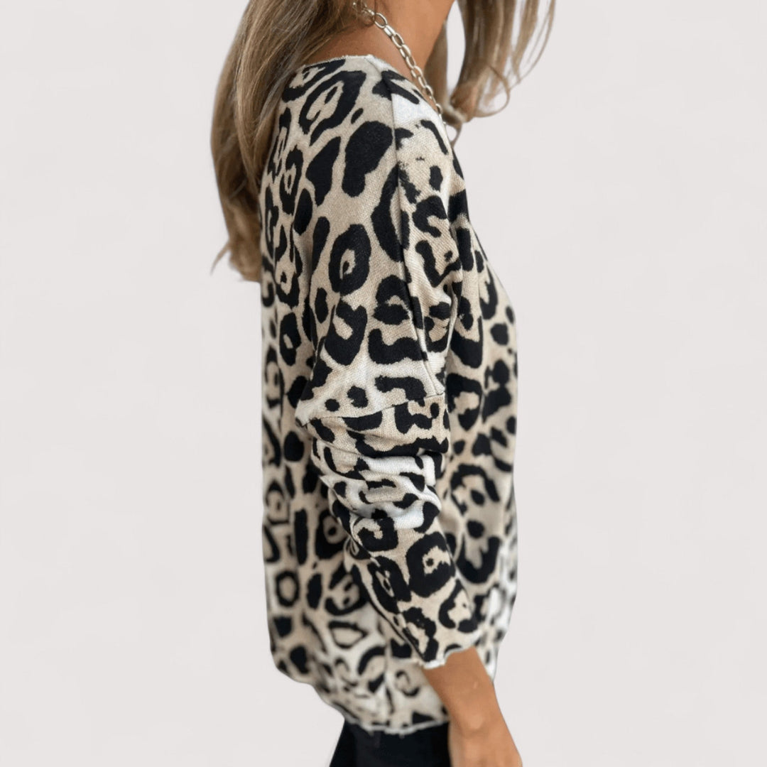 Damebluse | Leopardmønster