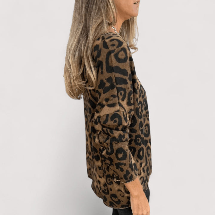 Damebluse | Leopardmønster