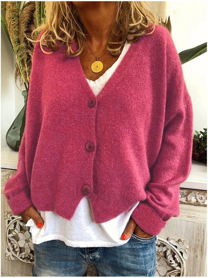 Dame Cardigan | V-Hals Med Knapper