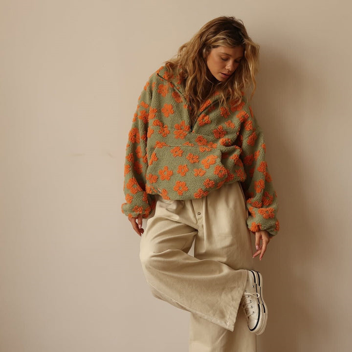 Kvinnegenser | Blomstrete Quarter Zip