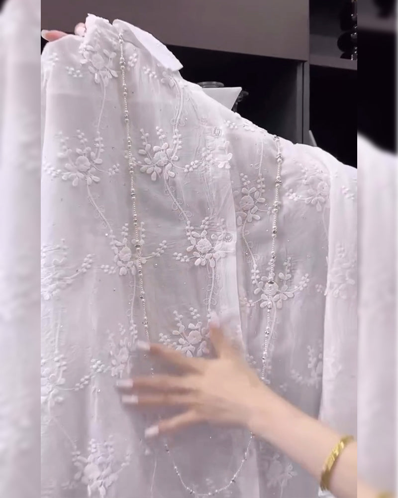 Damebluse | Blomsterbrodert