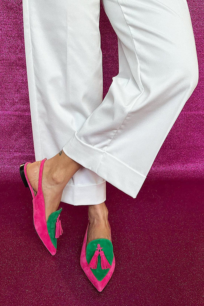 Loafers for kvinner | Slingback spiss tå med dusk