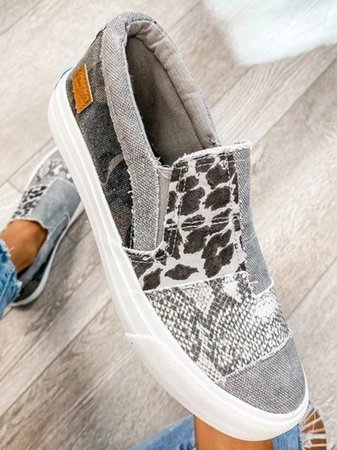 Loafers For Women | Slip-On Mønstrete Overdel