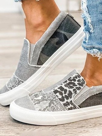 Loafers For Women | Slip-On Mønstrete Overdel