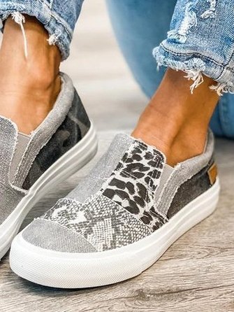 Loafers For Women | Slip-On Mønstrete Overdel