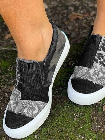 Loafers For Women | Slip-On Mønstrete Overdel