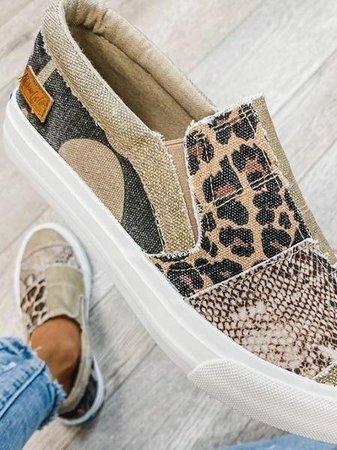 Loafers For Women | Slip-On Mønstrete Overdel