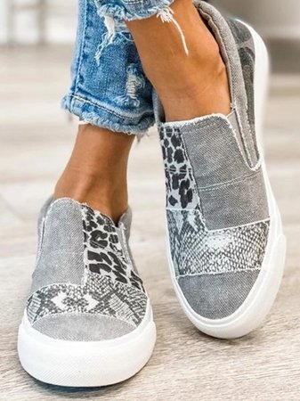 Loafers For Women | Slip-On Mønstrete Overdel