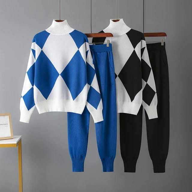 Dame To-Delt Sett | Geometrisk Design