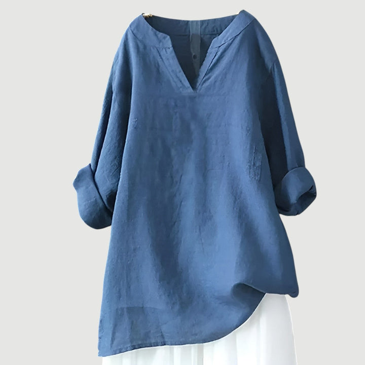 Kvinnebluse | Langermet V-Hals