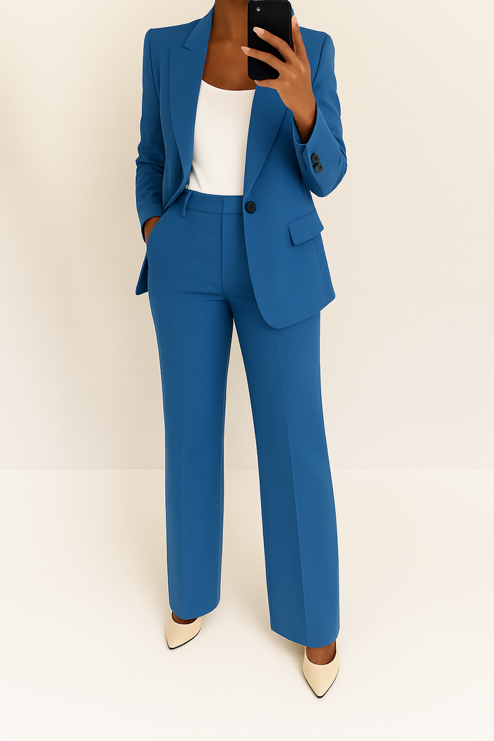 Dame To-delt Dress | Blazer med lange ermer og Bukser