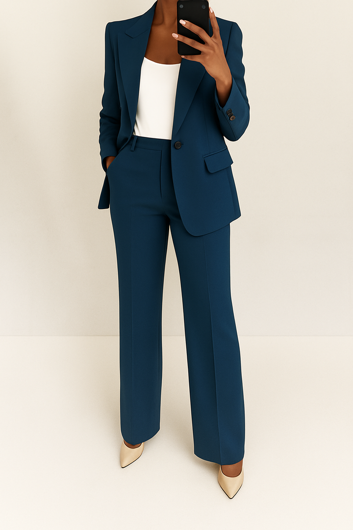 Dame To-delt Dress | Blazer med lange ermer og Bukser