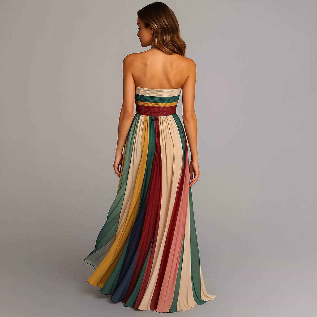 Damekjole | Plisserte Maxi Uten Stropper Design