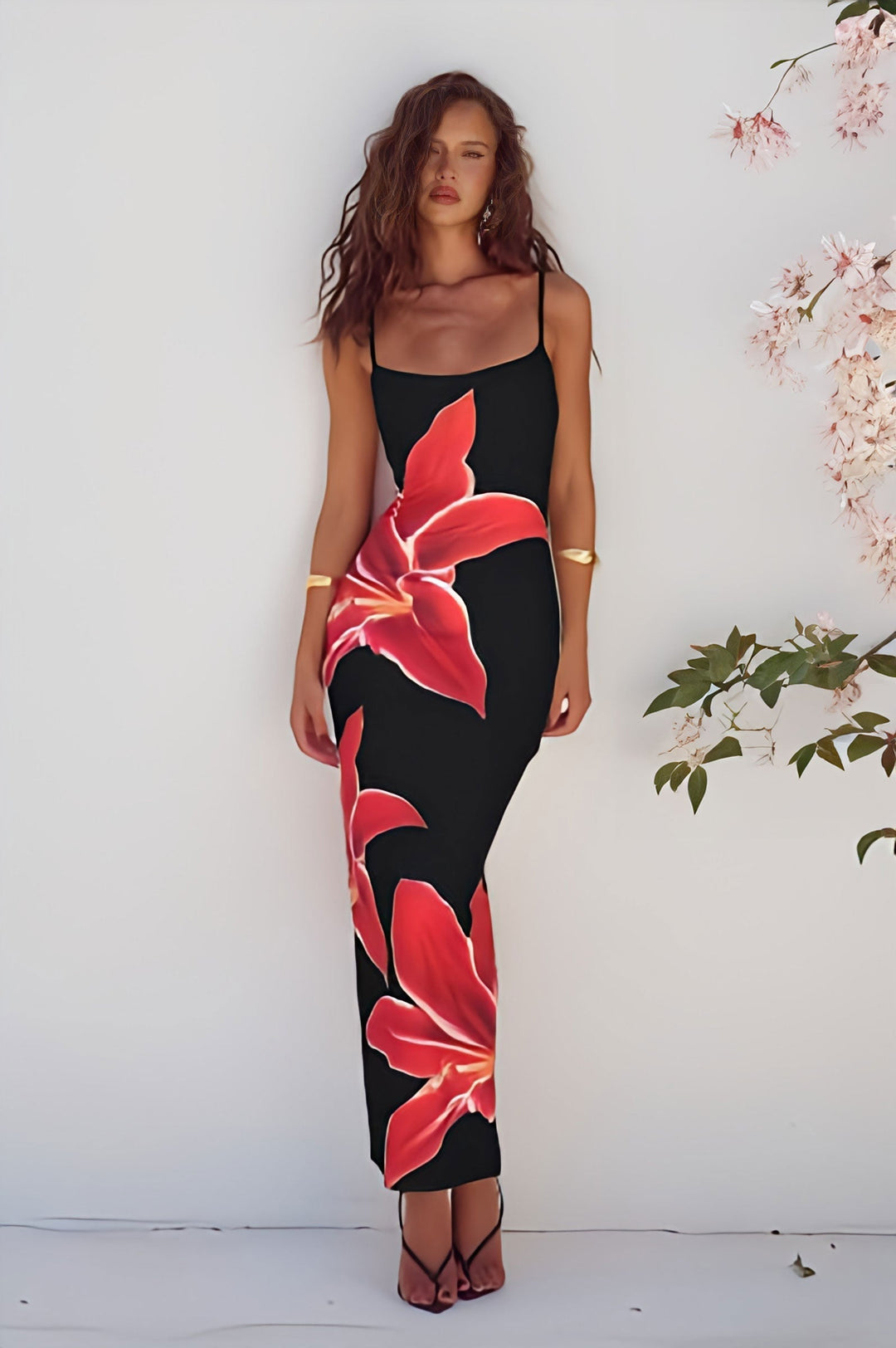 Kvinne Boho Maxi Kjole | Blomstertrykk