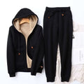 Isabel | Kvinne Sherpa-fôret Zip-Up Vinter Hoodie Jogger Sett