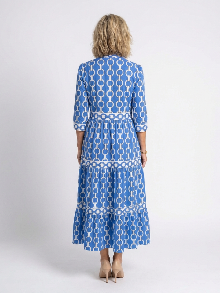 Dame Midi Sommerkjole | 3/4 Ermer