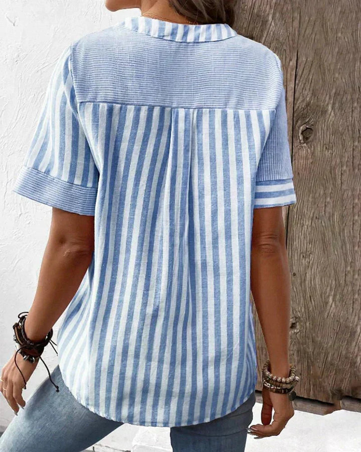 Damebluse | Stripe Patchwork Design