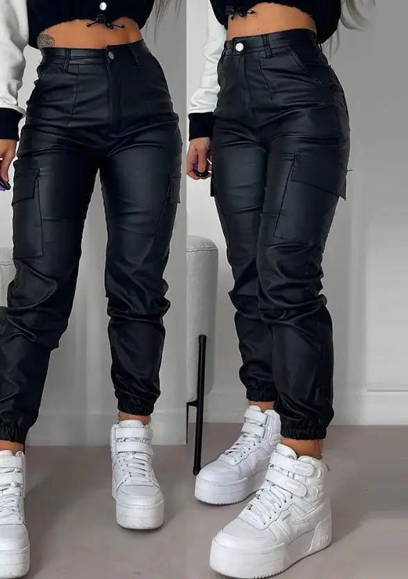 Dame Cargo Joggebukse med Elastisk Linning og Lommer