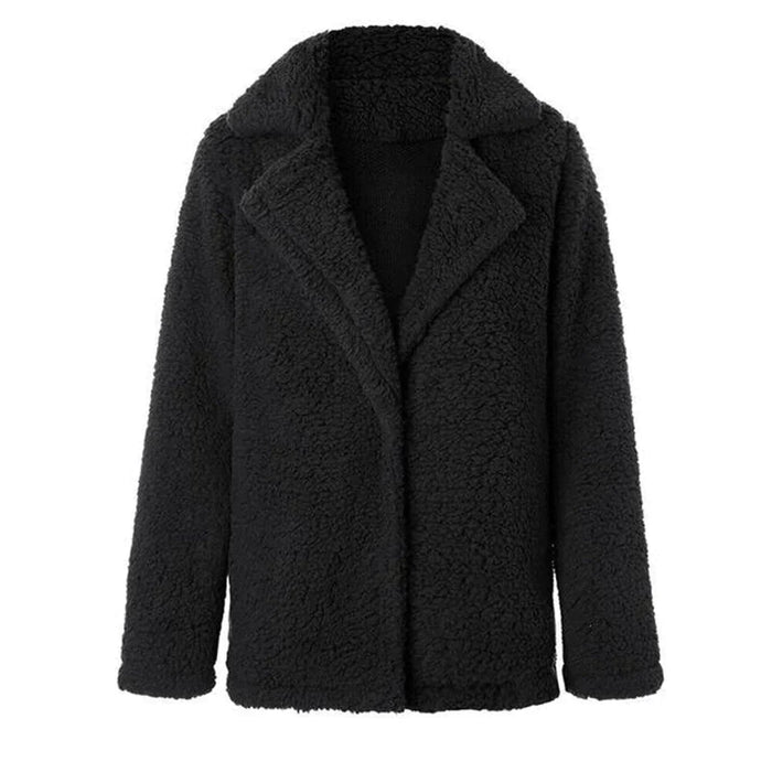 Dame Teddyjakke med Glidelås og Teddy Fleece-tekstur