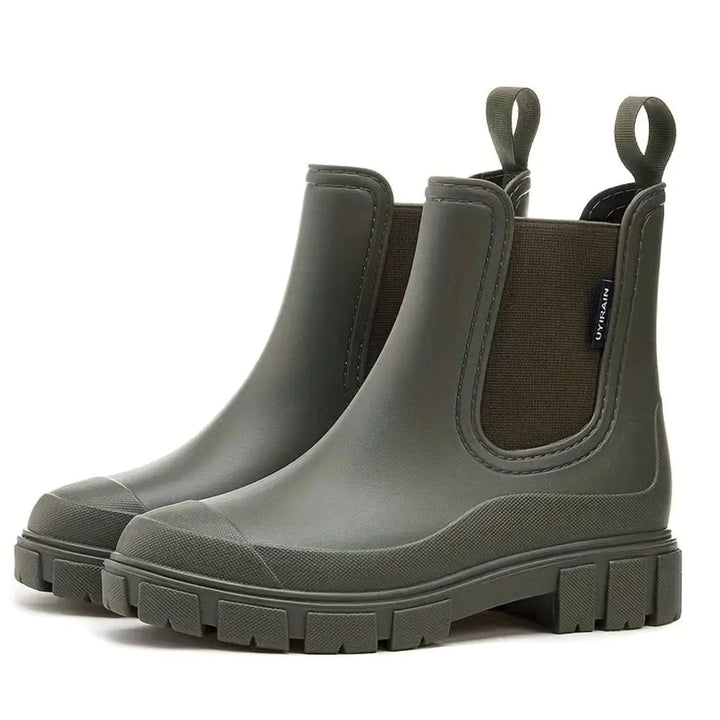 Madeline | Kvinnenes vanntette slip-on Chelsea støvler med blokkhel