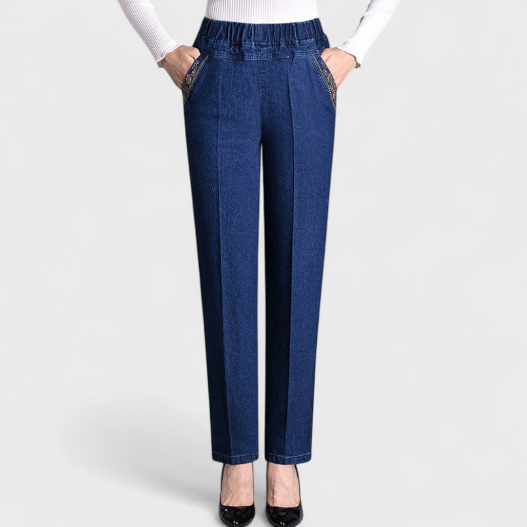 Damejeans | Elastisk Midje med Lommer