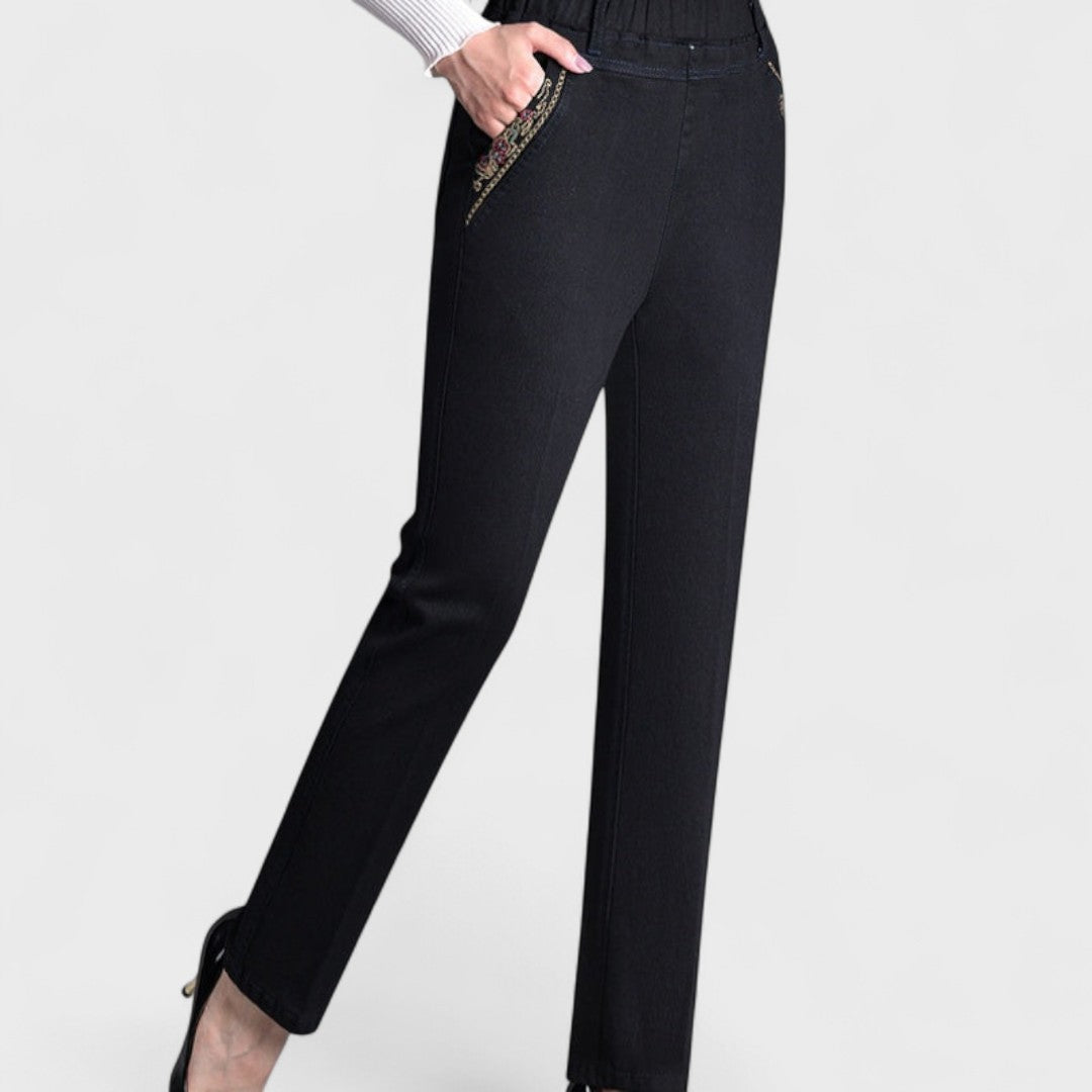 Damejeans | Elastisk Midje med Lommer