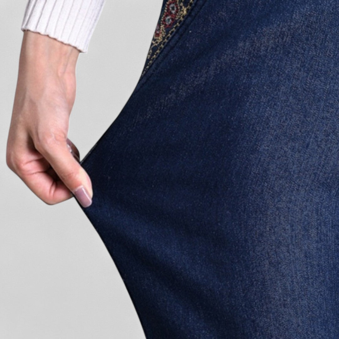 Damejeans | Elastisk Midje med Lommer
