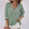 Damebluse | Avslappet Knapp-Up