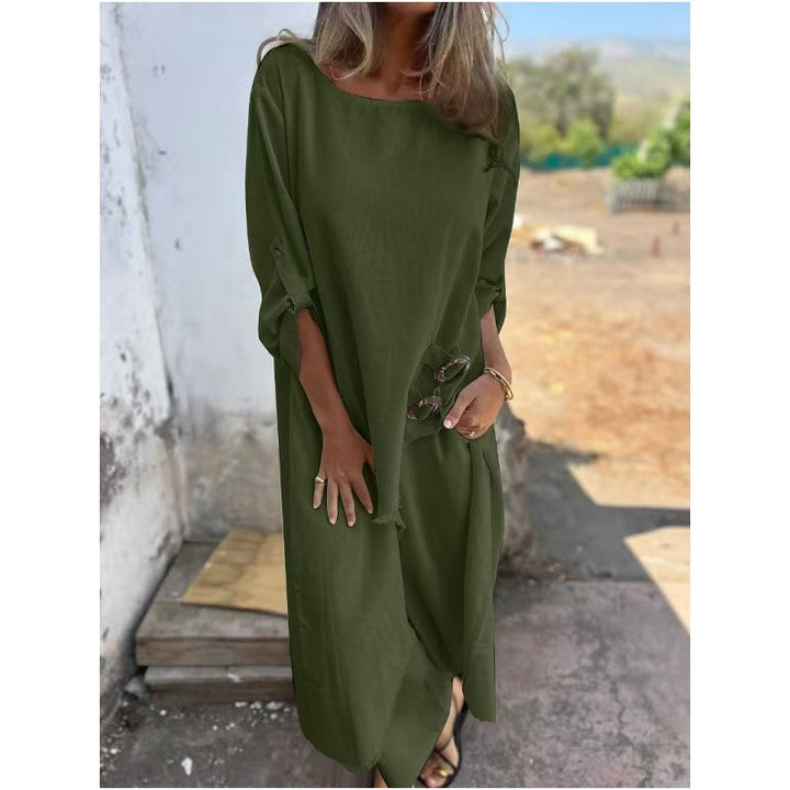 Dame Matchende Sett | Asymmetrisk Topp Vide Ben