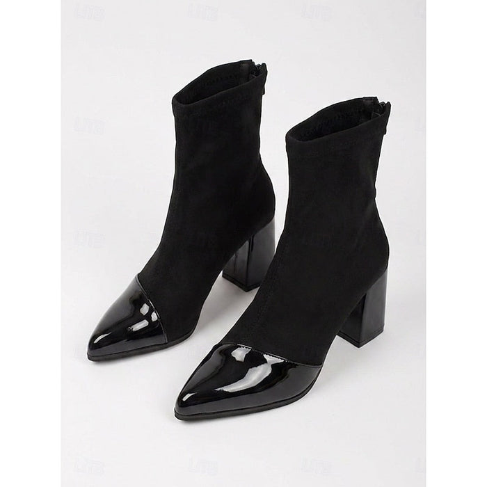 Beatrix | Cap-Toe Chunky Heel Ankle Boots