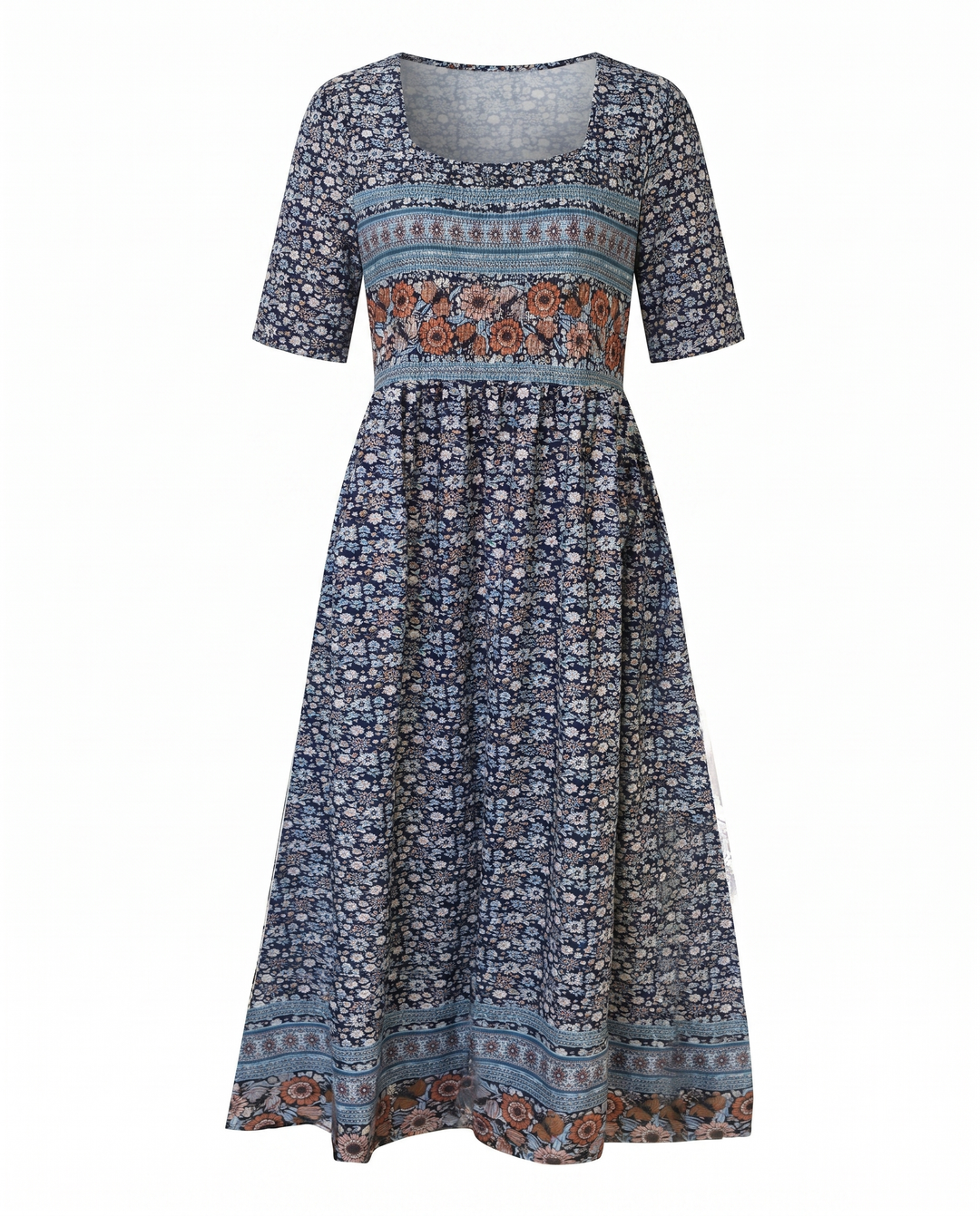 Kjole for kvinner | Boho Trykk Midi