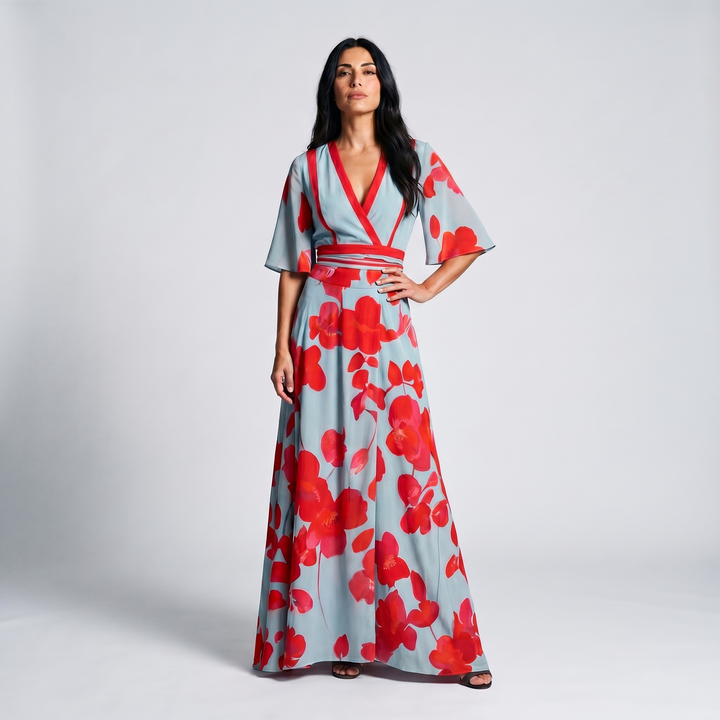 Kjole for kvinner | Blomstrete Wrap Maxi