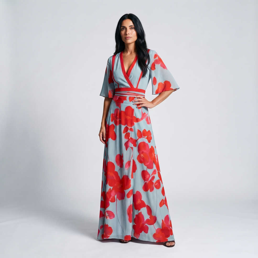 Kjole for kvinner | Blomstrete Wrap Maxi