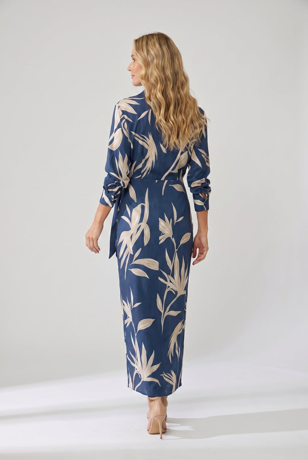 Kjole for kvinner | Bladtrykk Maxi Wrap V-hals