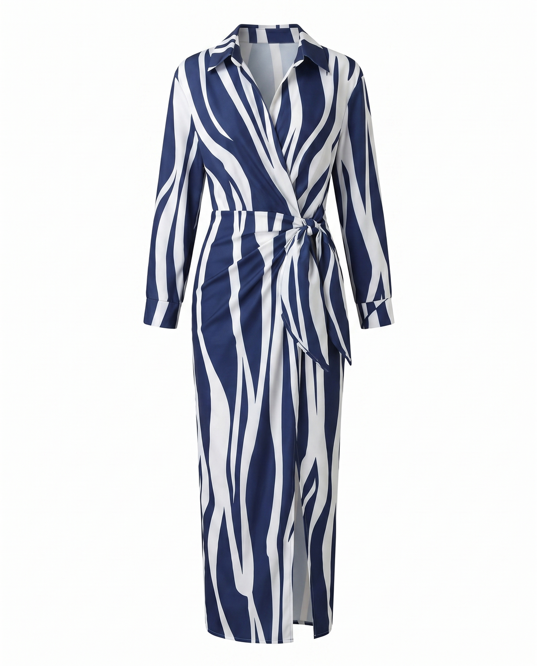 Kjole for kvinner | Bladtrykk Maxi Wrap V-hals