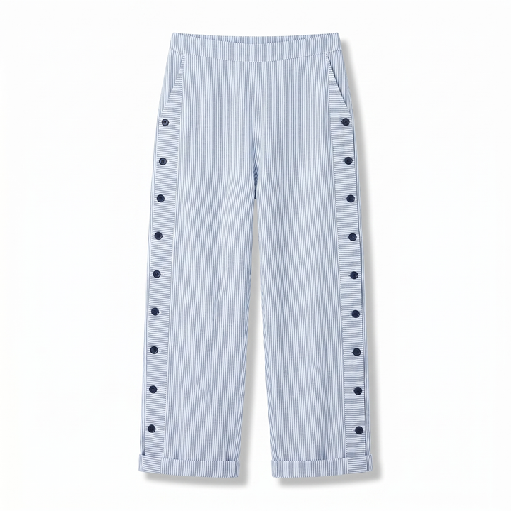 Damebukser | Stripete Panel med Knapper