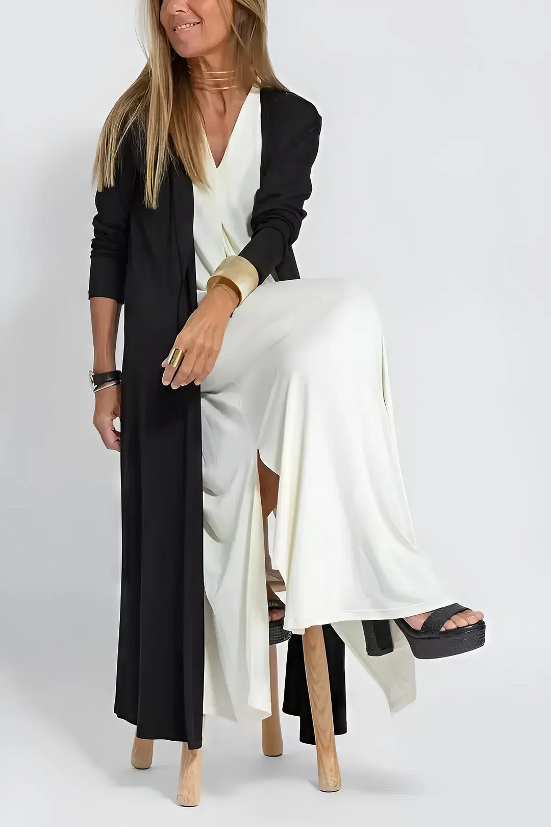 Kjole for kvinner | Lagdelt Maxi med Cardigan